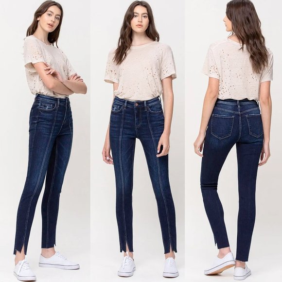 Janelle Stem Hemline Skinny Jean - Picture 1 of 12